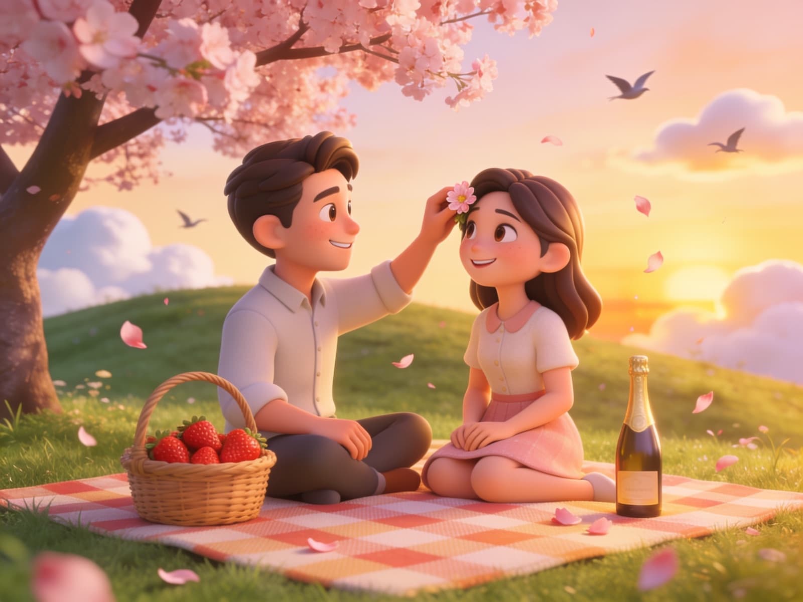 3D — the same love story rendered in 3D animation style